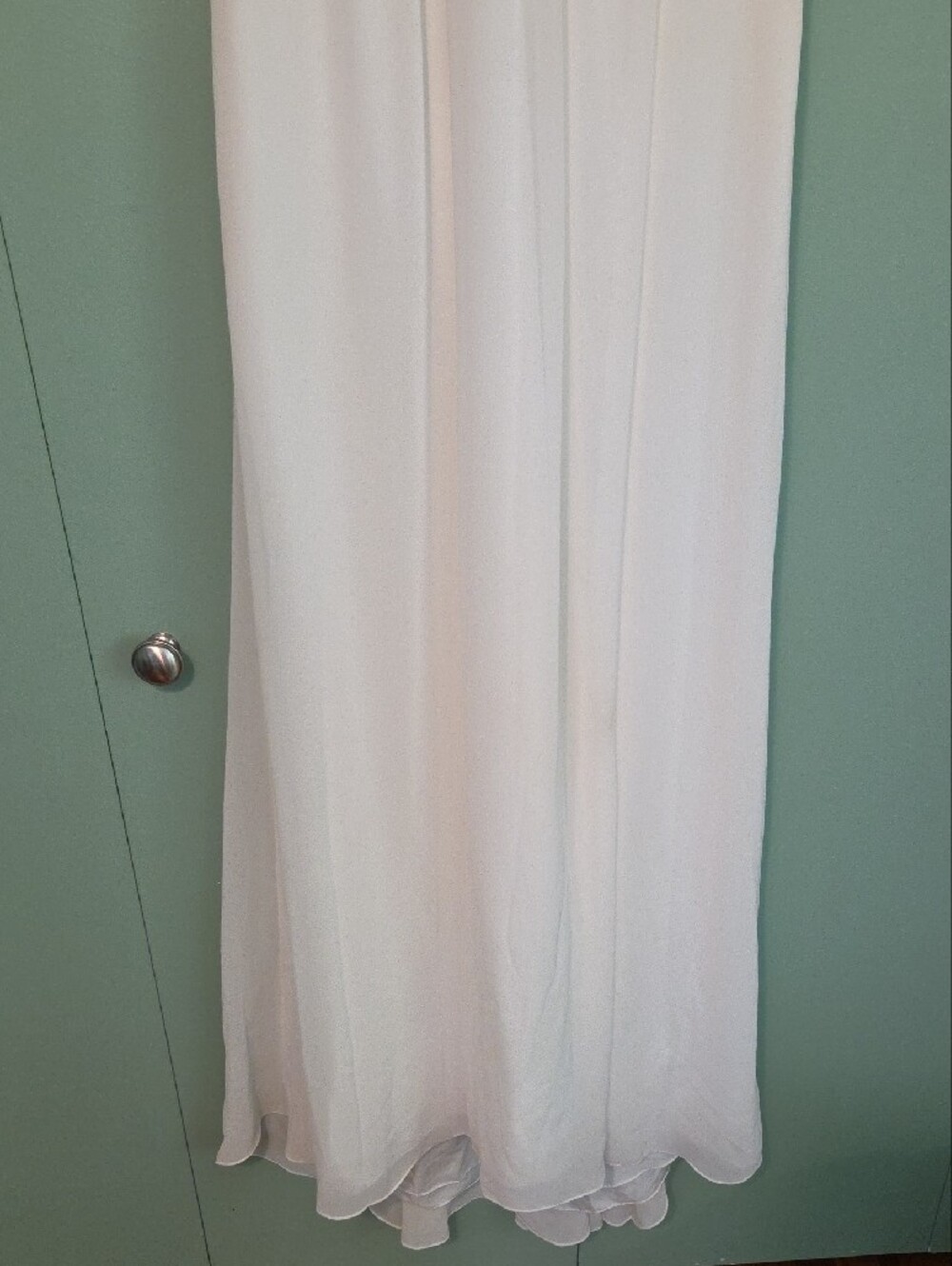 Db Studio White Sleeveless Halter Neck V-Neck Wedding Dress Maxi Size 14 - Picture 3 of 12